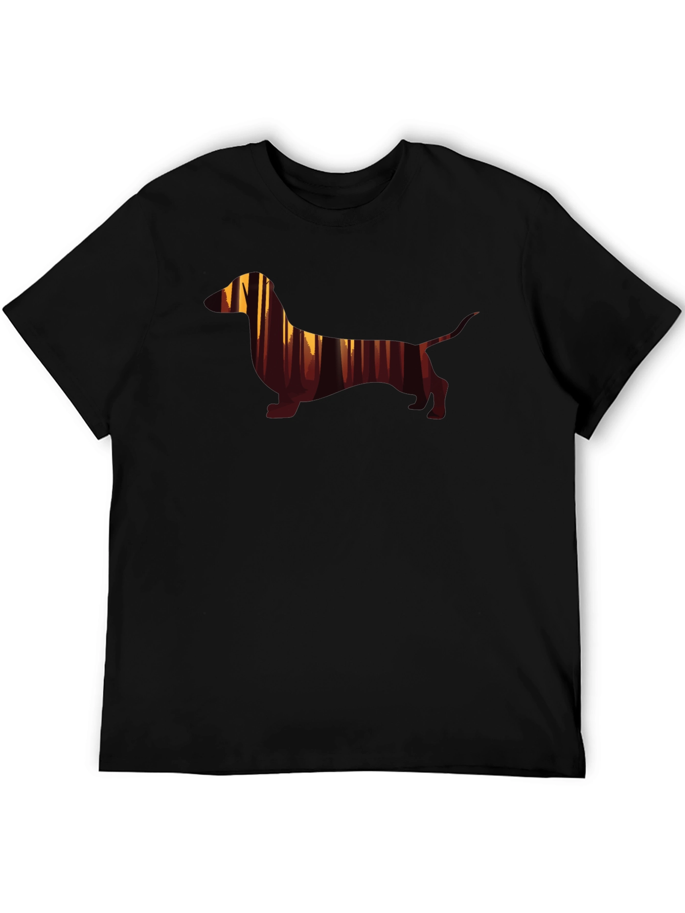Dachshund Forest Silhouette Graphic Tee