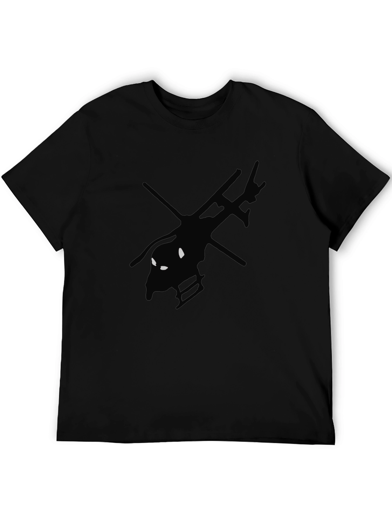 Black Helicopter Graphic Tee - Unique Design