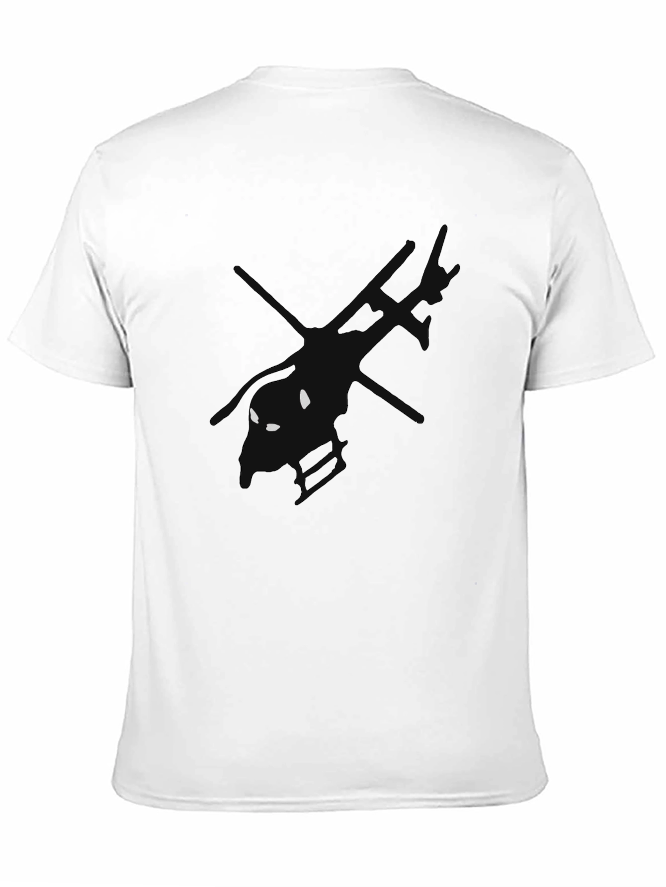 Black Helicopter Graphic Tee - Unique Design