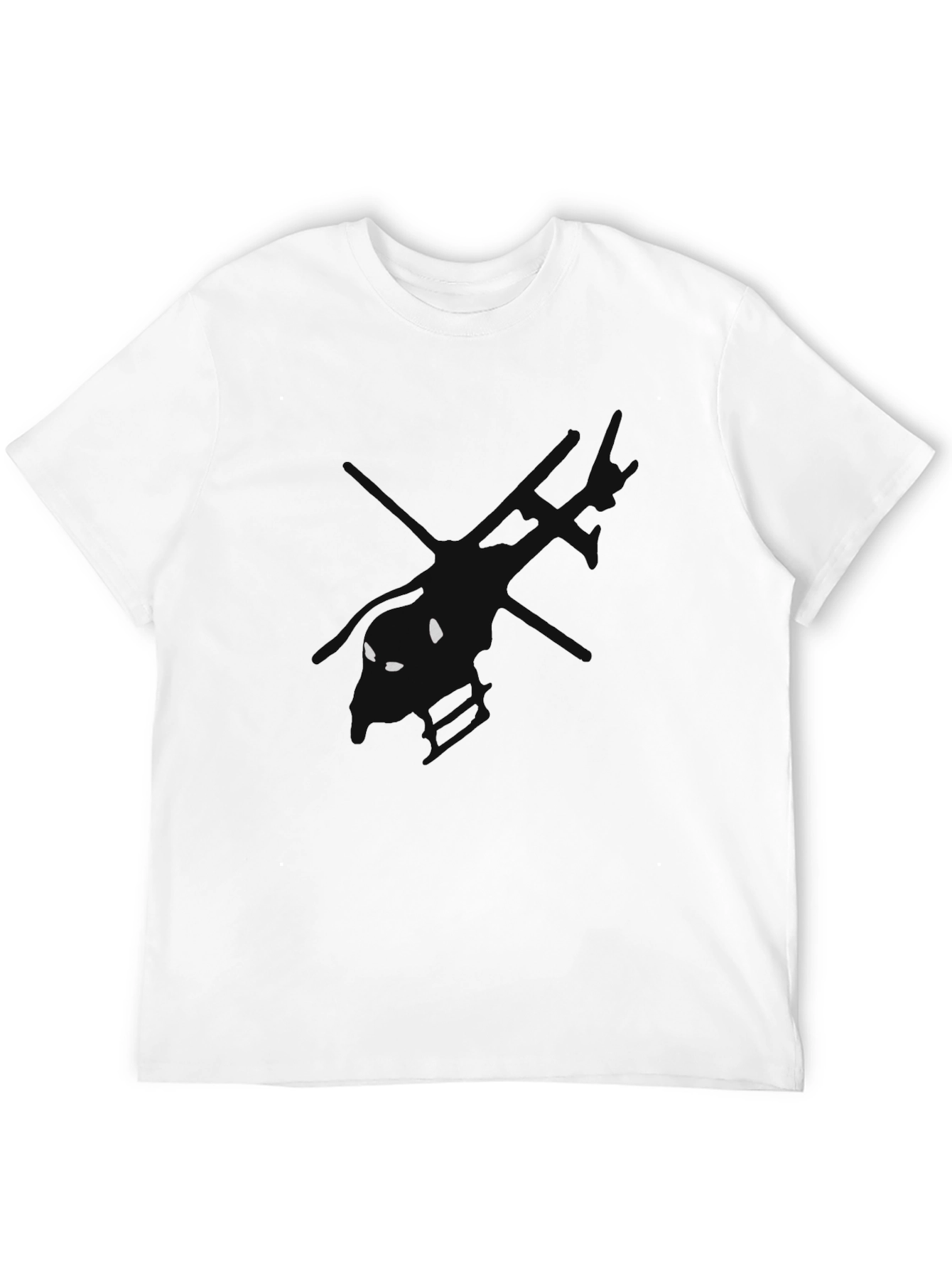 Black Helicopter Graphic Tee - Unique Design