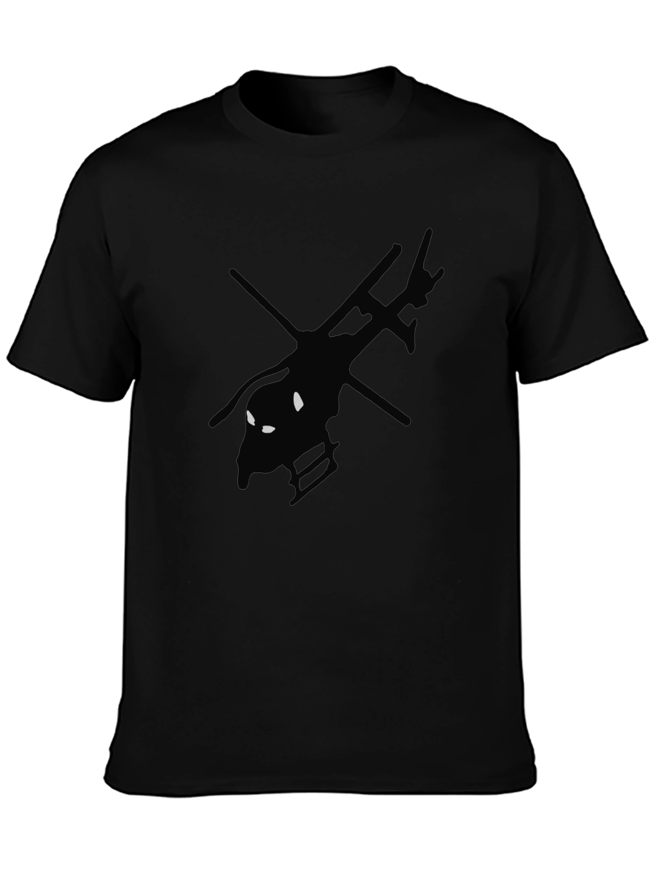 Black Helicopter Graphic Tee - Unique Design