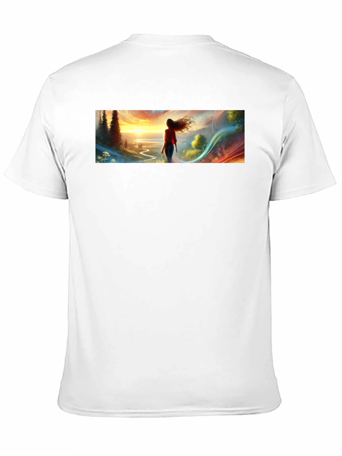 Scenic Sunset Graphic Tee - Black