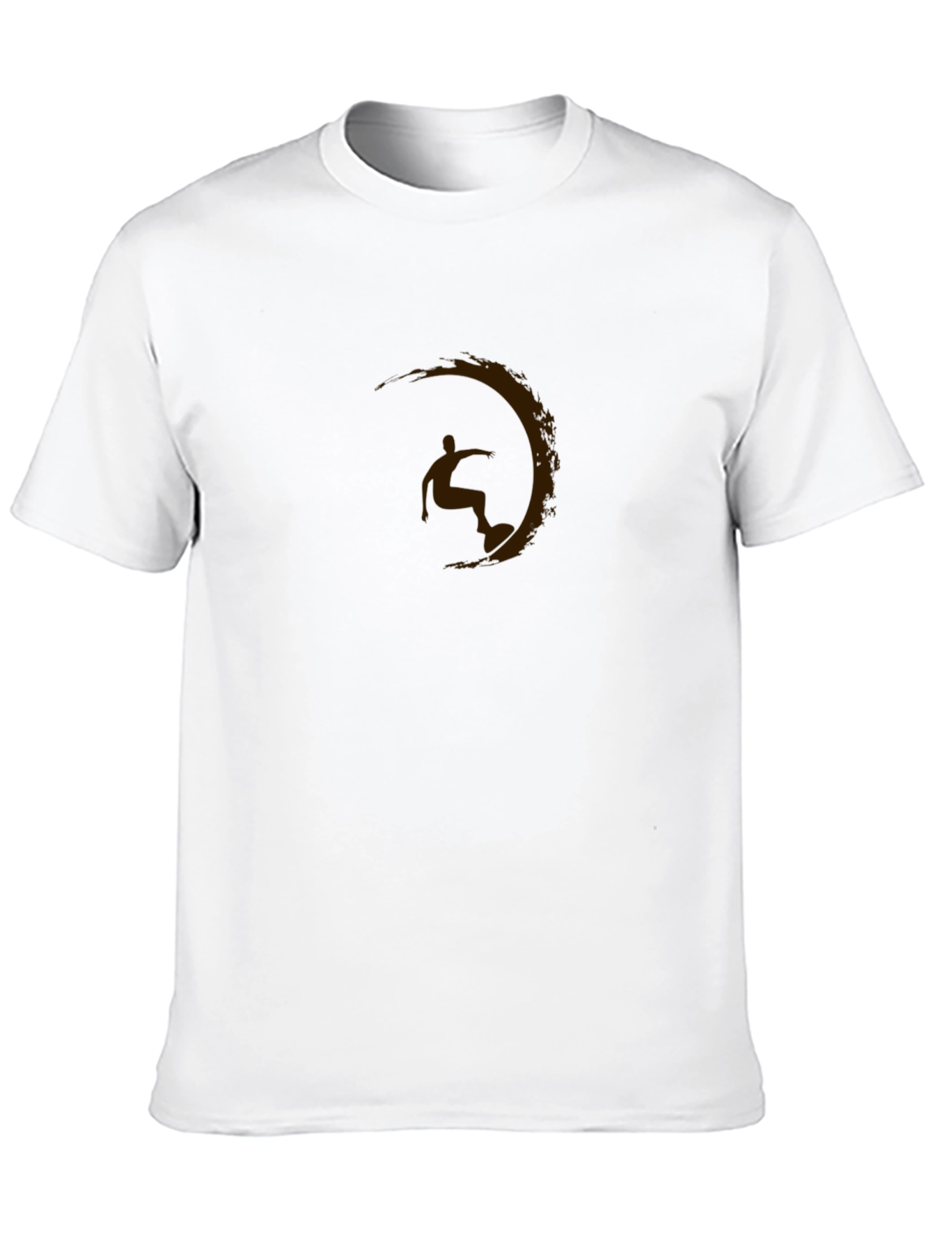Mens Black Graphic Tee - Surfer Silhouette