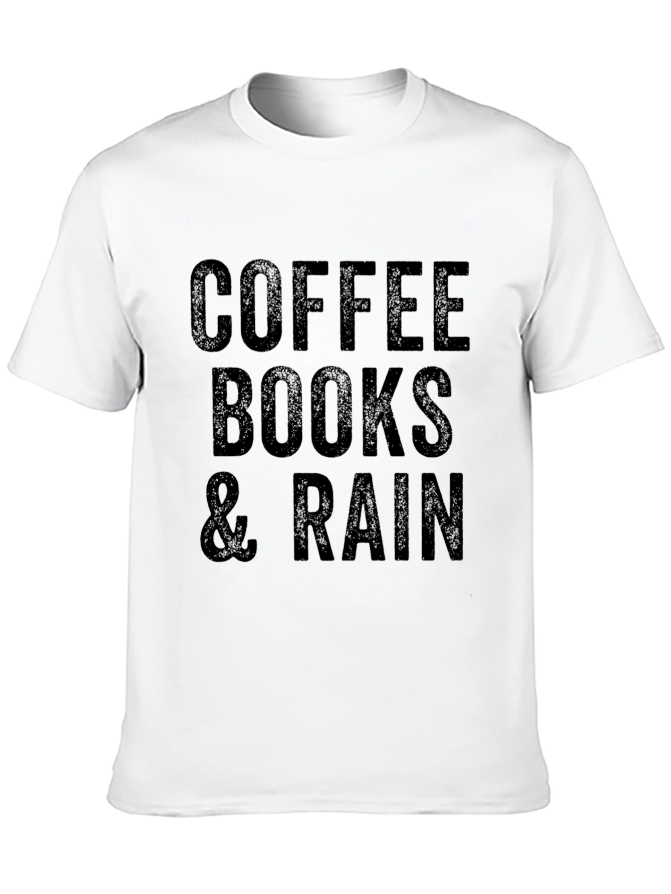 Coffee Books & Rain Graphic T-Shirt