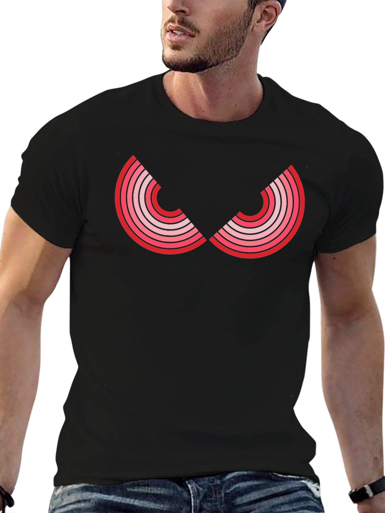 Red Eye Graphic Black T-Shirt