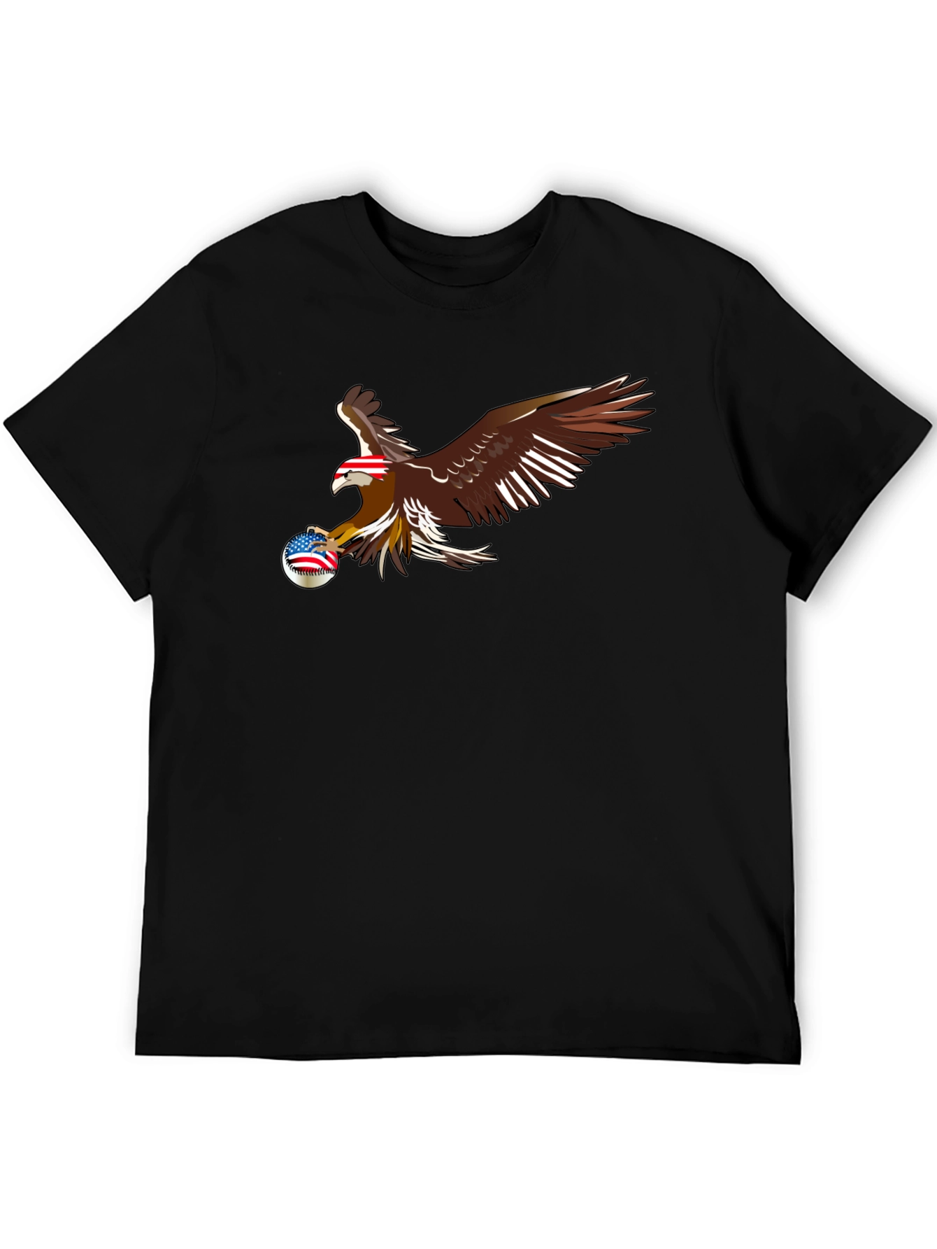 Eagle Baseball Patriotic Graphic T-Shirt