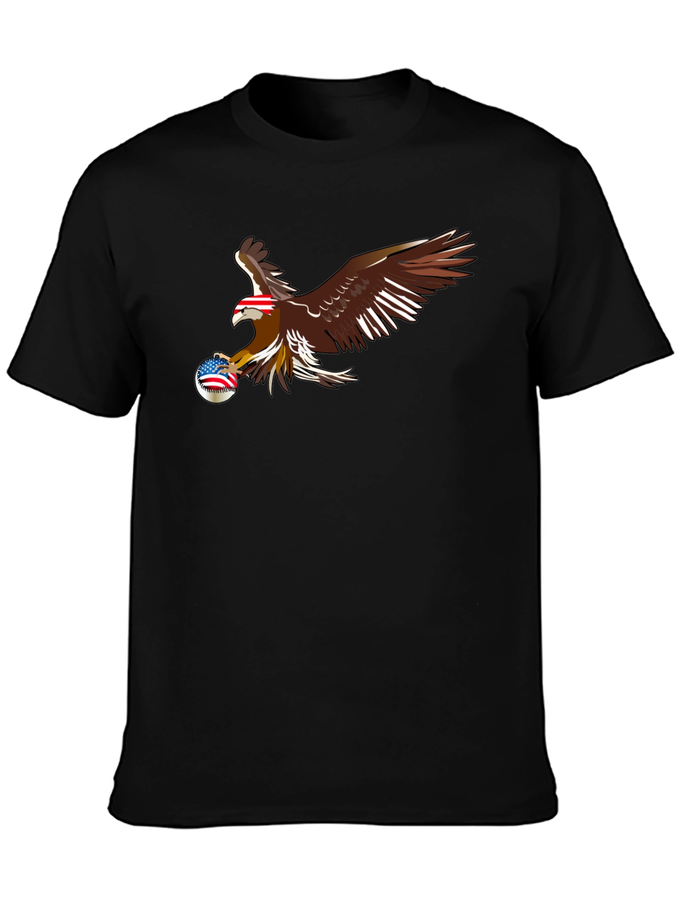 Eagle Baseball Patriotic Graphic T-Shirt