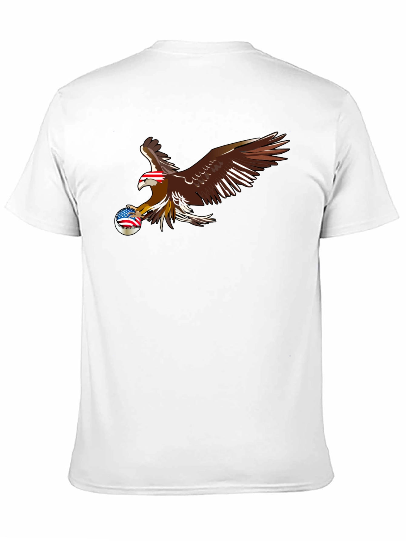 Eagle Baseball Patriotic Graphic T-Shirt