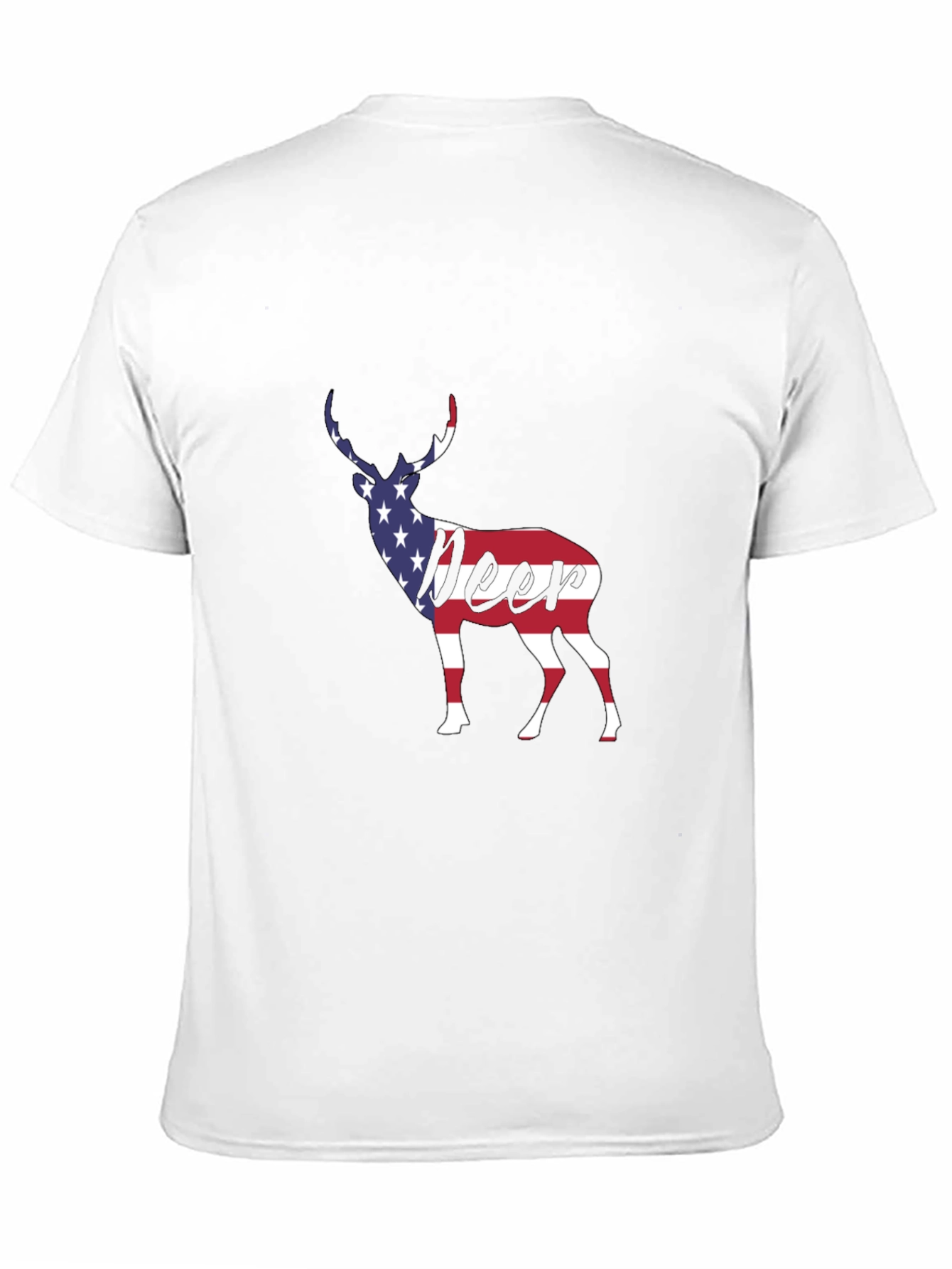 American Flag Deer Graphic T-Shirt
