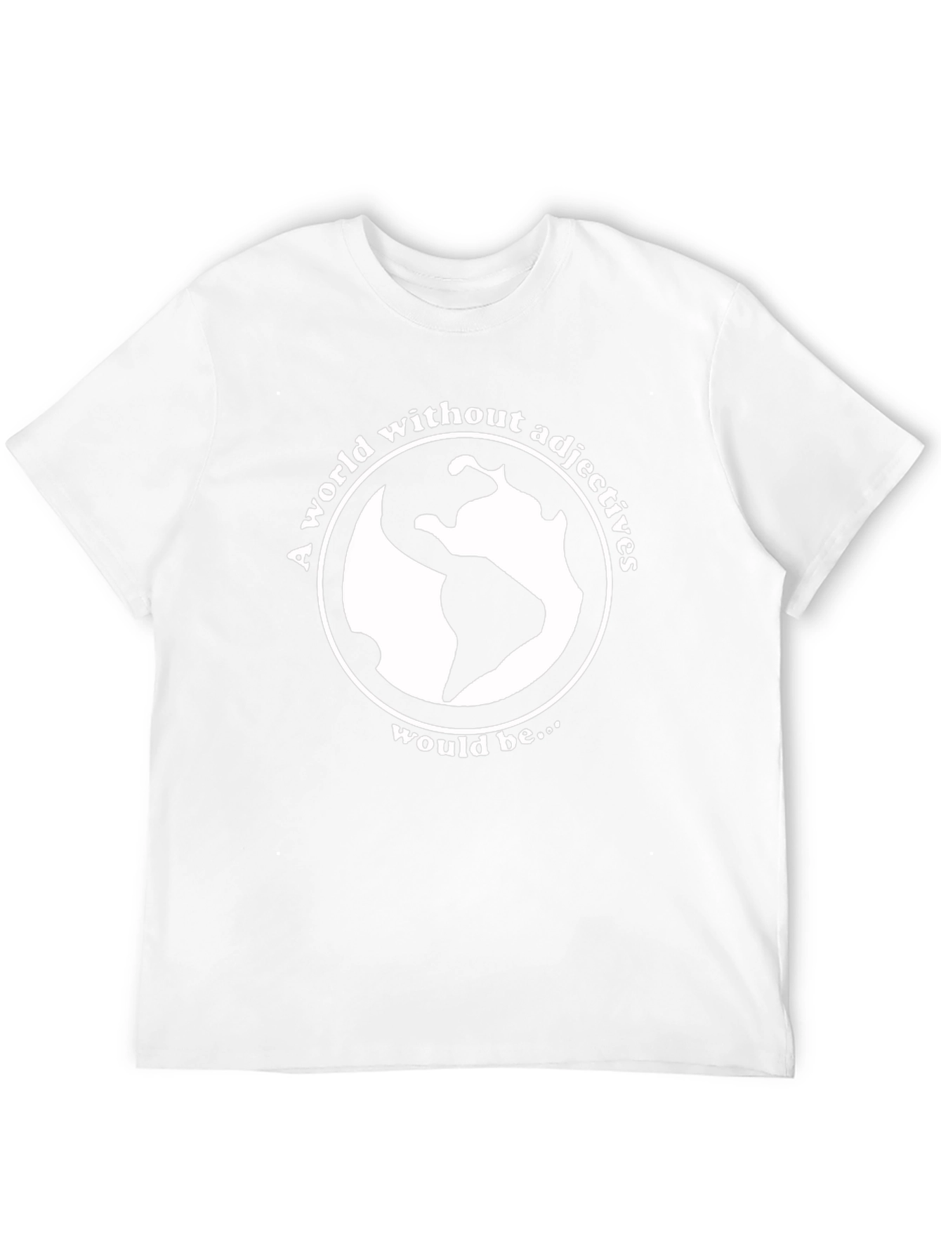 Adjective-Free World T-Shirt - Black Graphic Tee