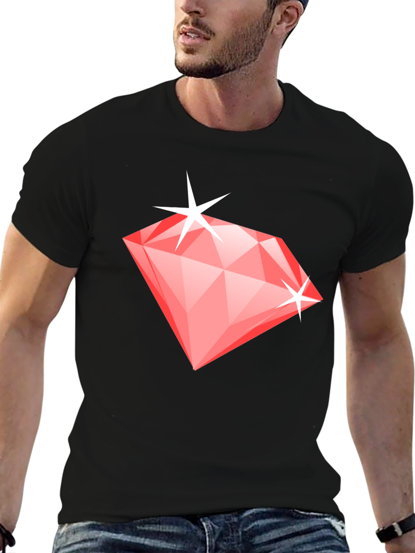 Diamond Graphic Black T-Shirt
