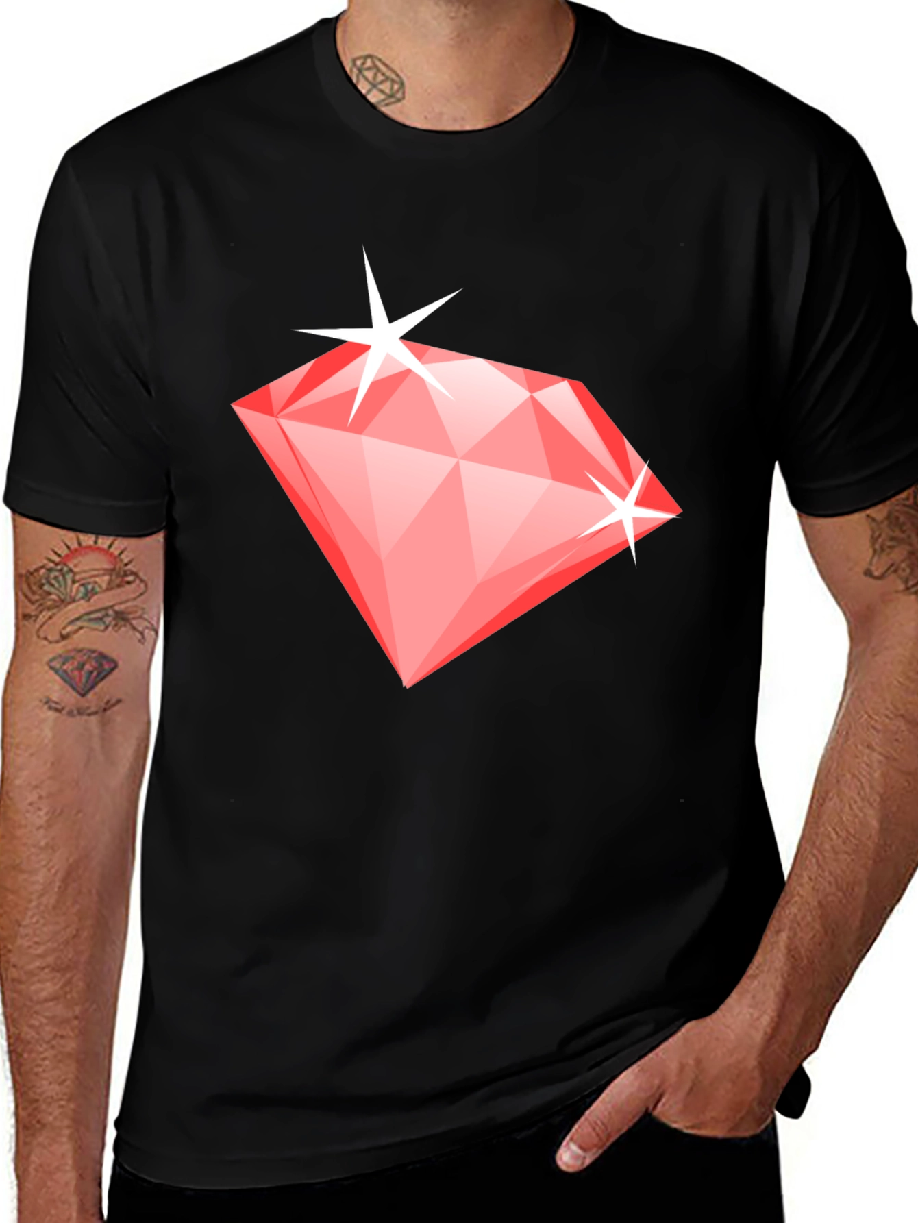 Diamond Graphic Black T-Shirt