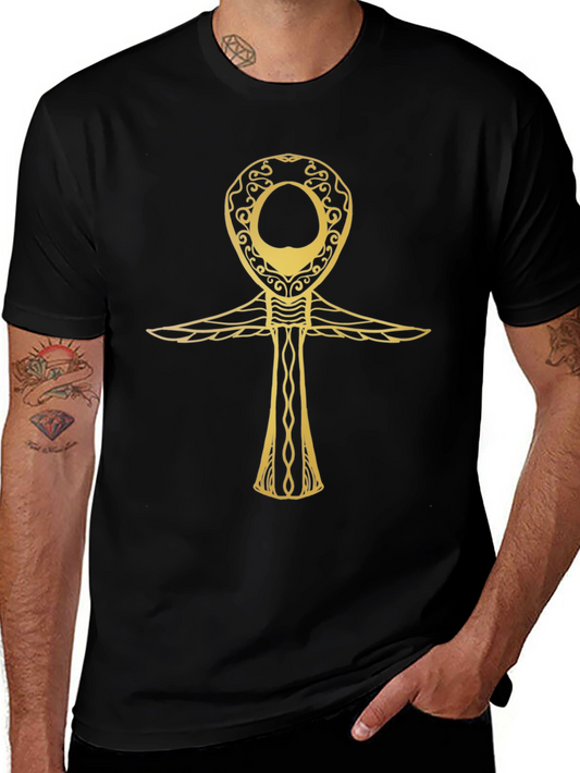 Golden Ankh T-Shirt - Egyptian Symbol of Life