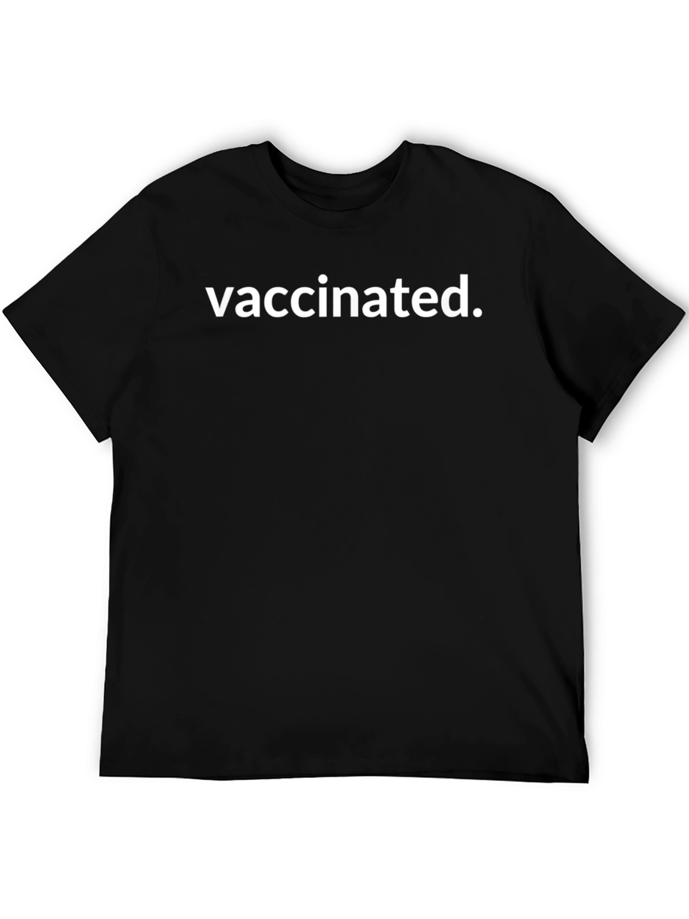Vaccinated T-Shirt - Black Classic Fit