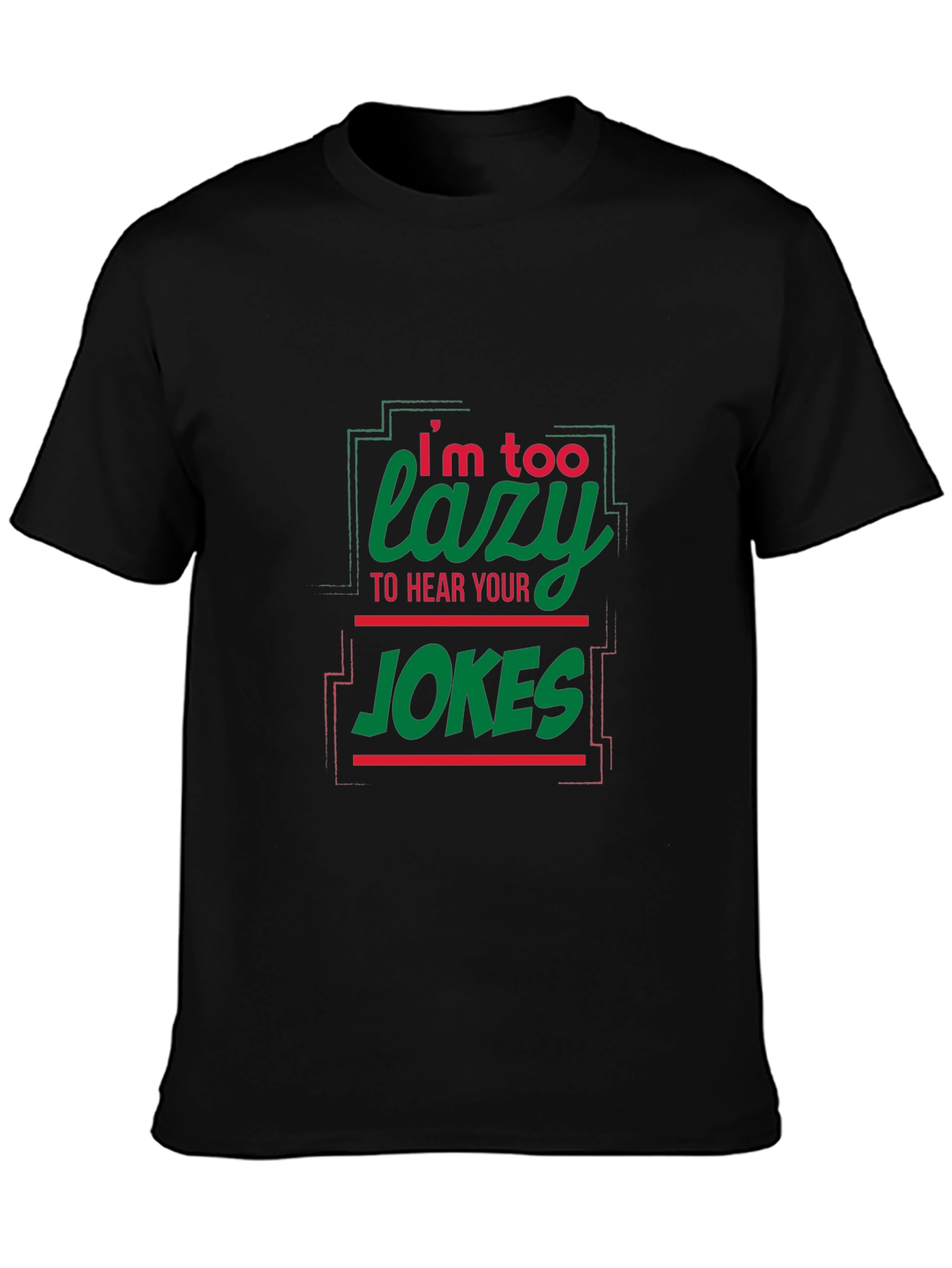 Lazy Jokes Graphic Tee - Black