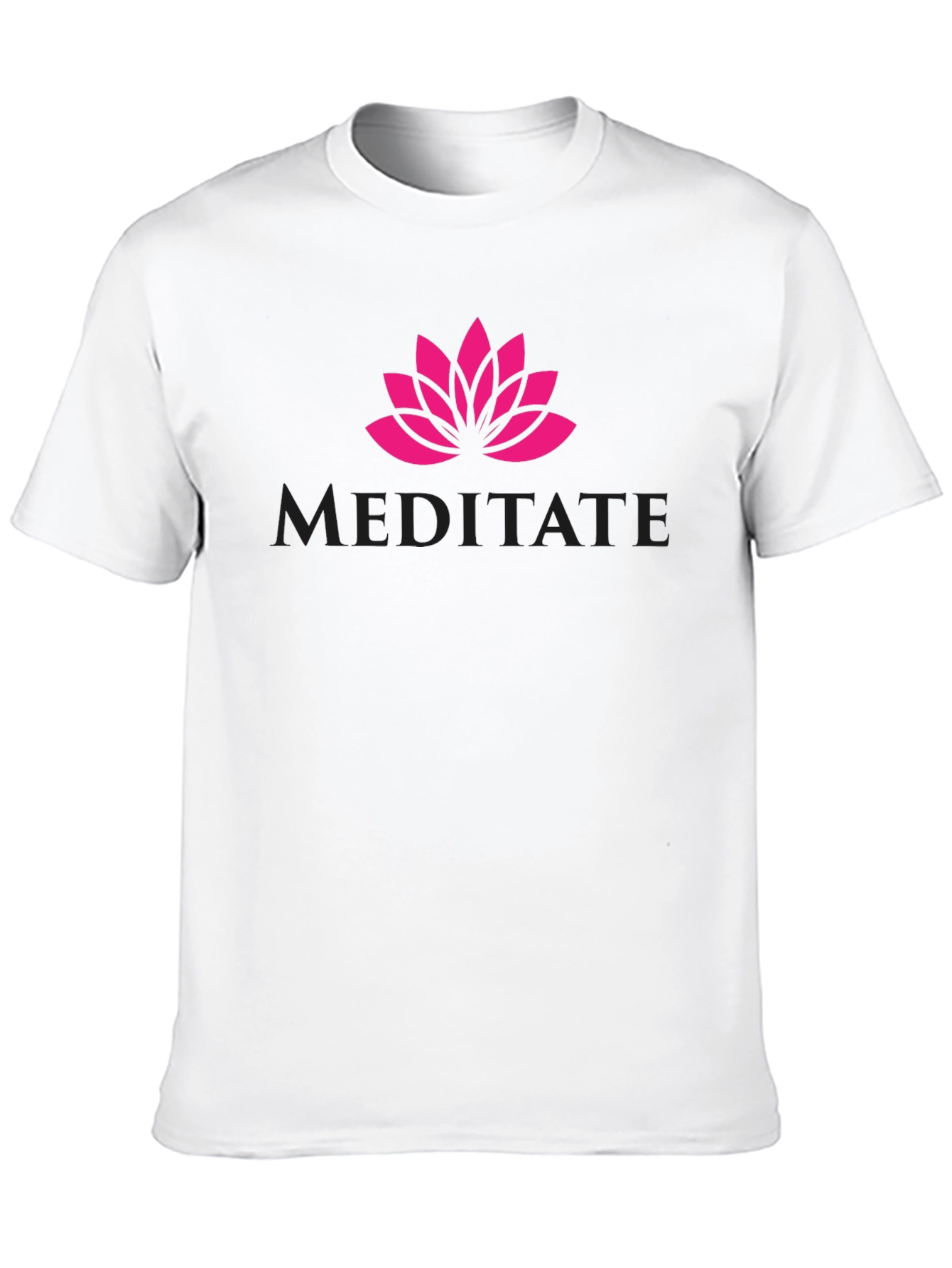 Meditate Lotus Flower Graphic Tee - Relaxed Fit