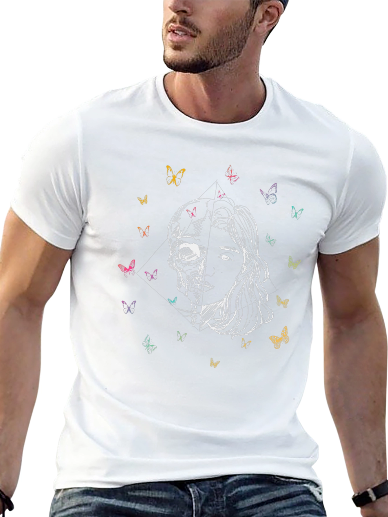 Skull & Beauty Graphic Tee - Black