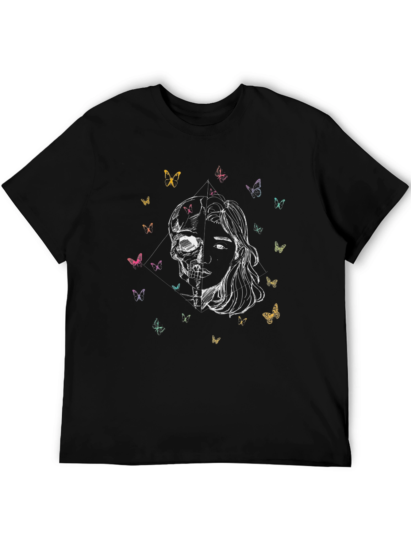 Skull & Beauty Graphic Tee - Black