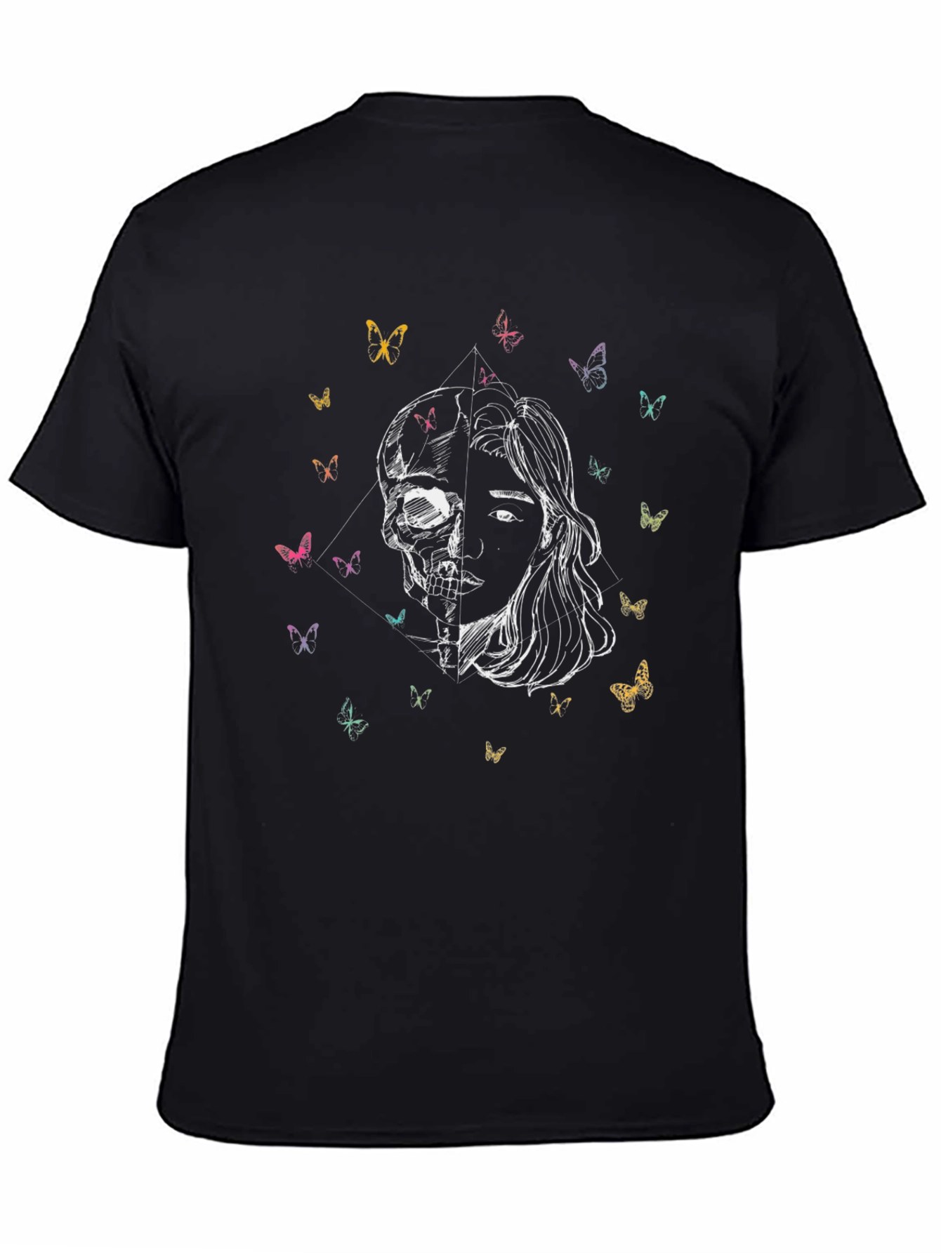 Skull & Beauty Graphic Tee - Black
