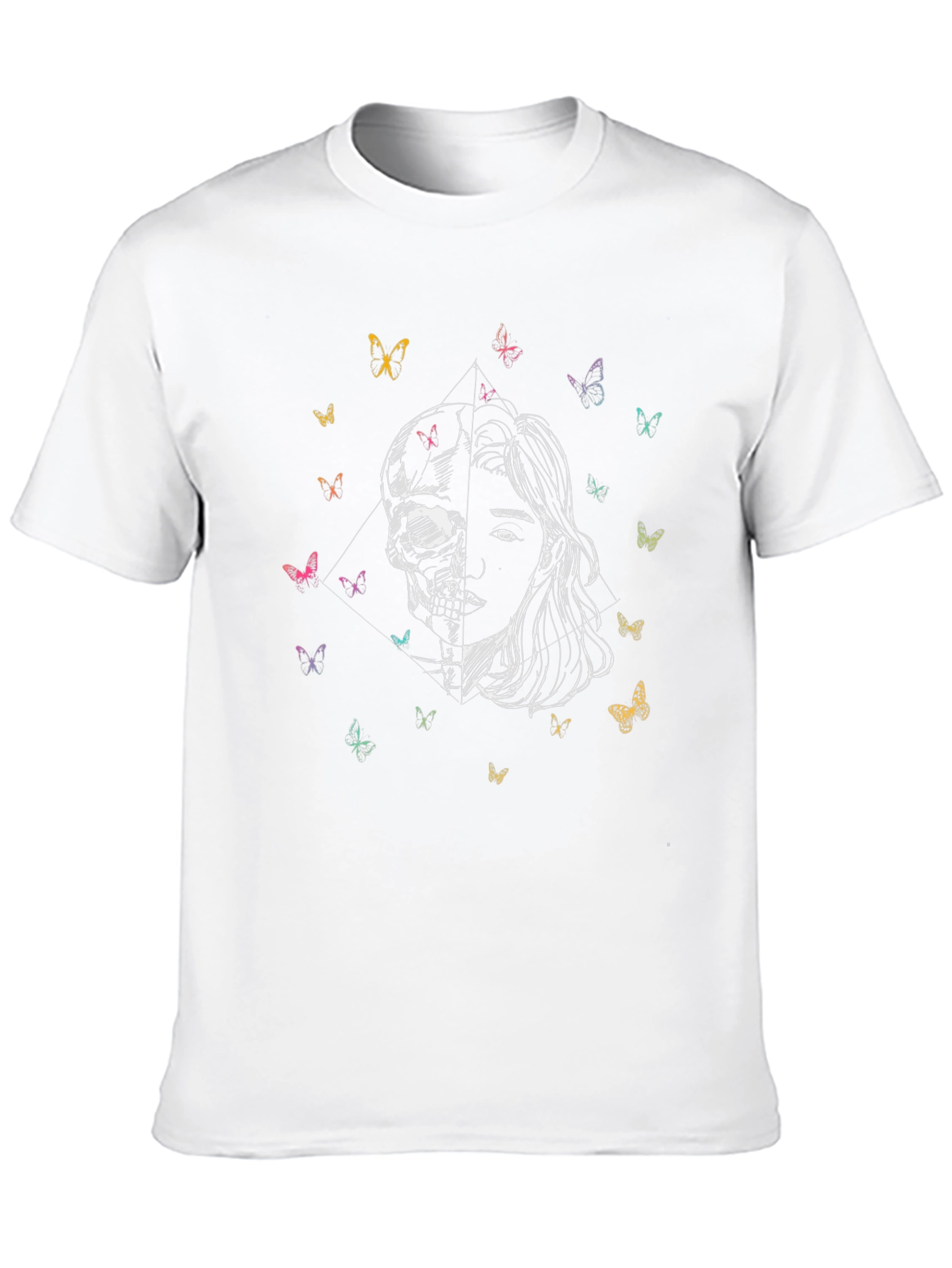 Skull & Beauty Graphic Tee - Black