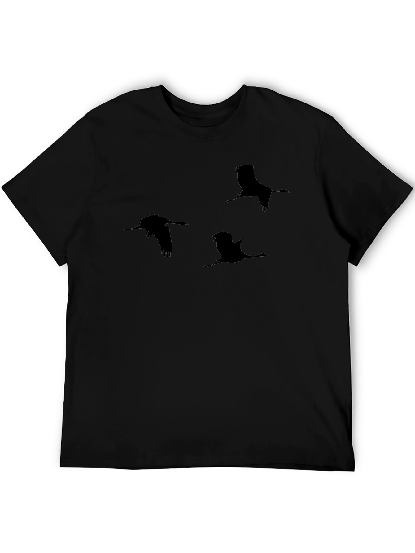 Black Crane Silhouette T-Shirt