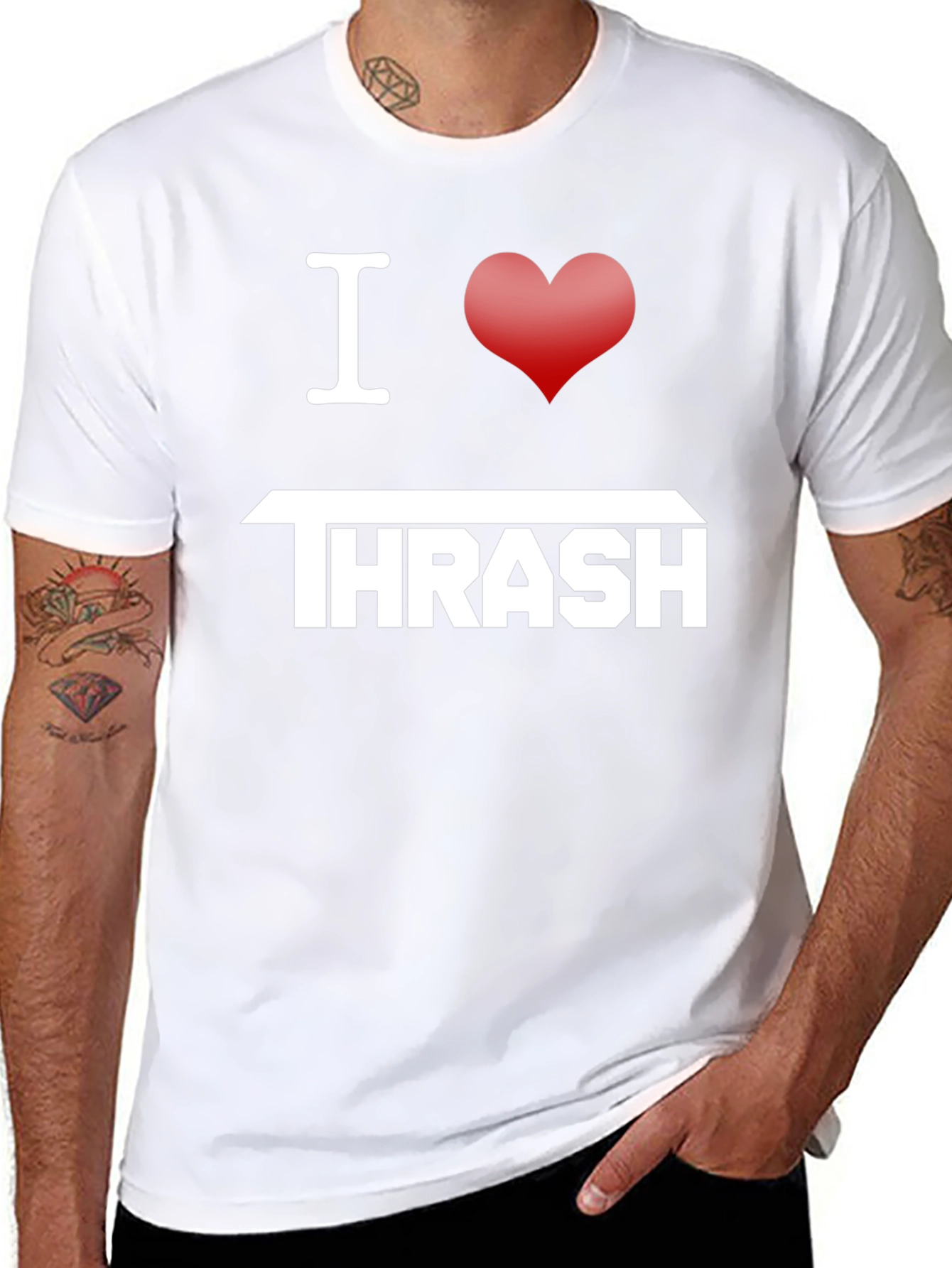 I Heart Thrash Black Graphic T-Shirt