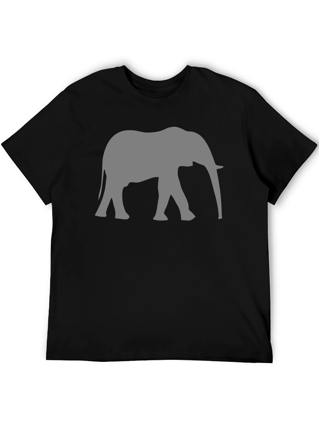 Elephant Graphic Tee - Black Cotton Comfort