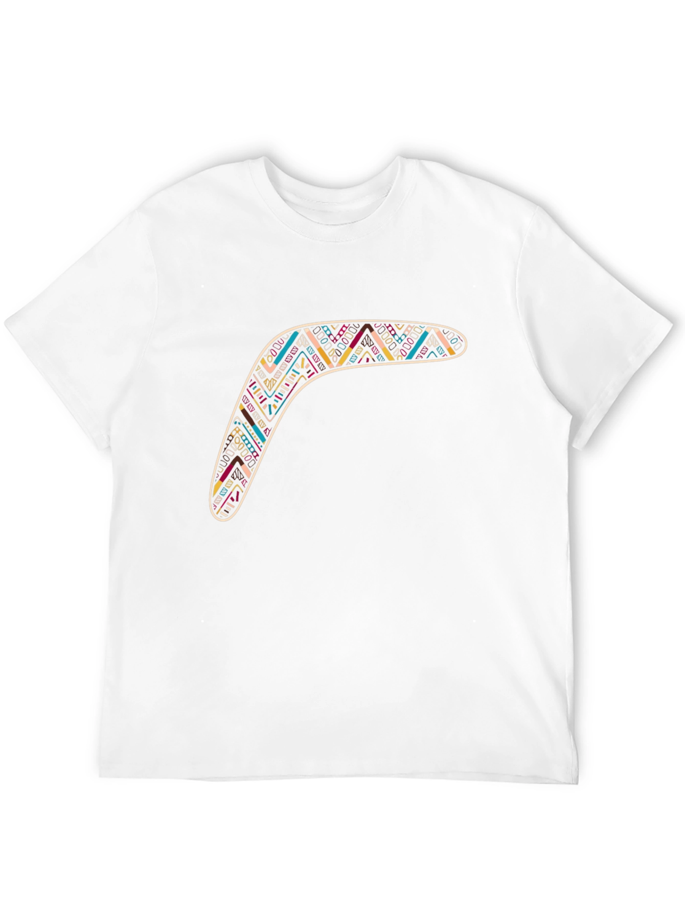 Boomerang Graphic Tee - Stylish Tribal Design