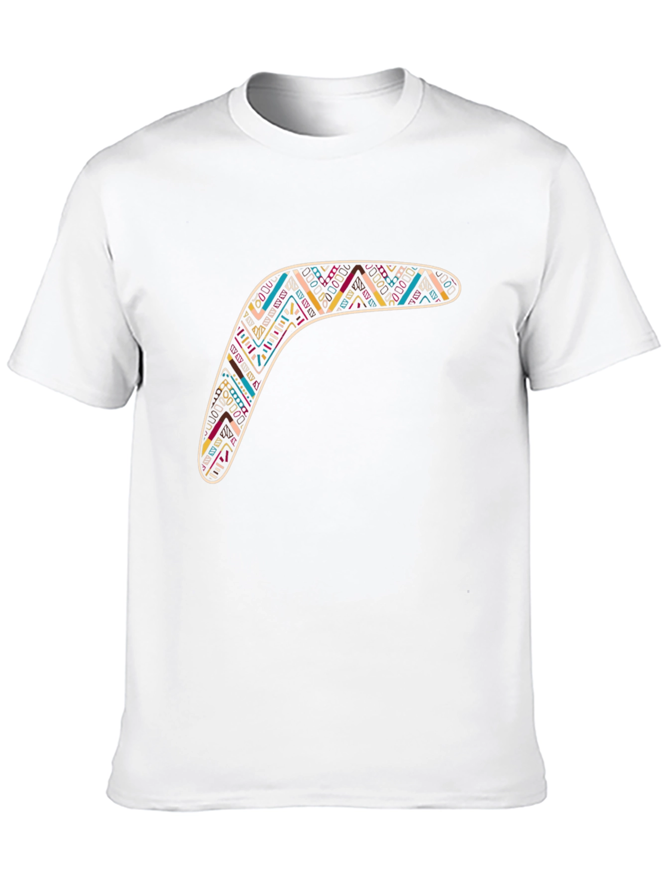Boomerang Graphic Tee - Stylish Tribal Design