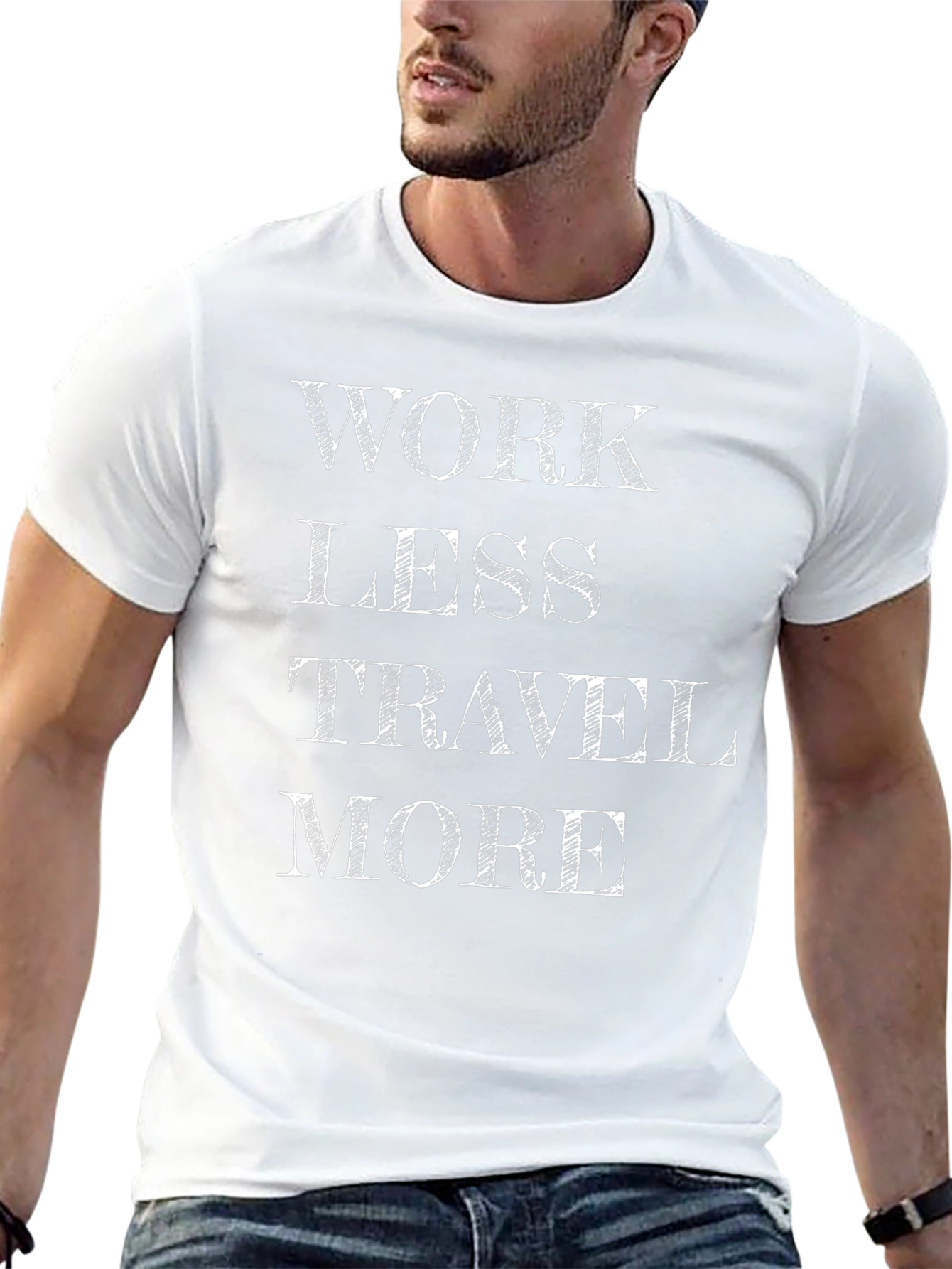 Work Less Travel More Graphic Tee