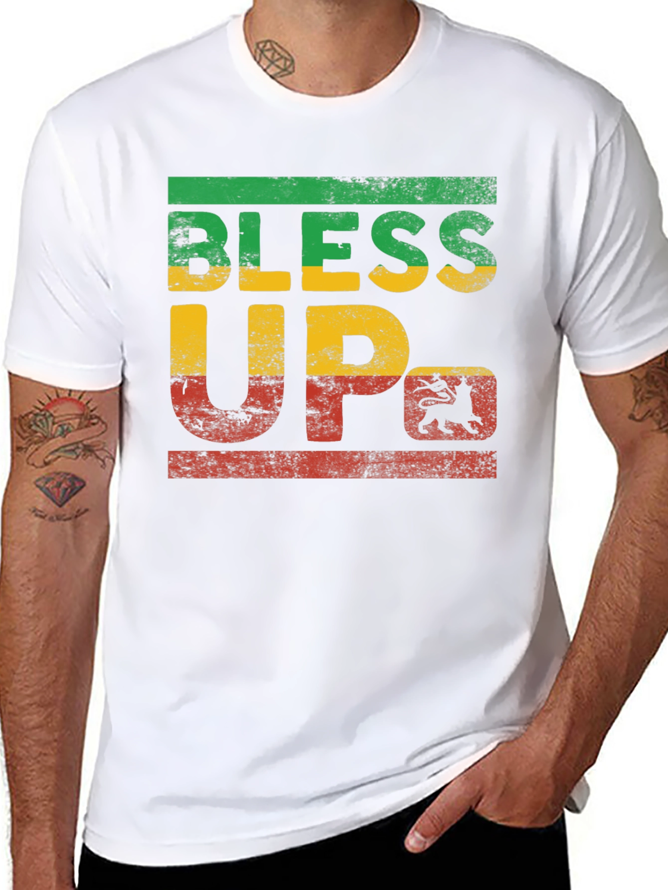 Bless Up Rasta T-Shirt - Reggae Style