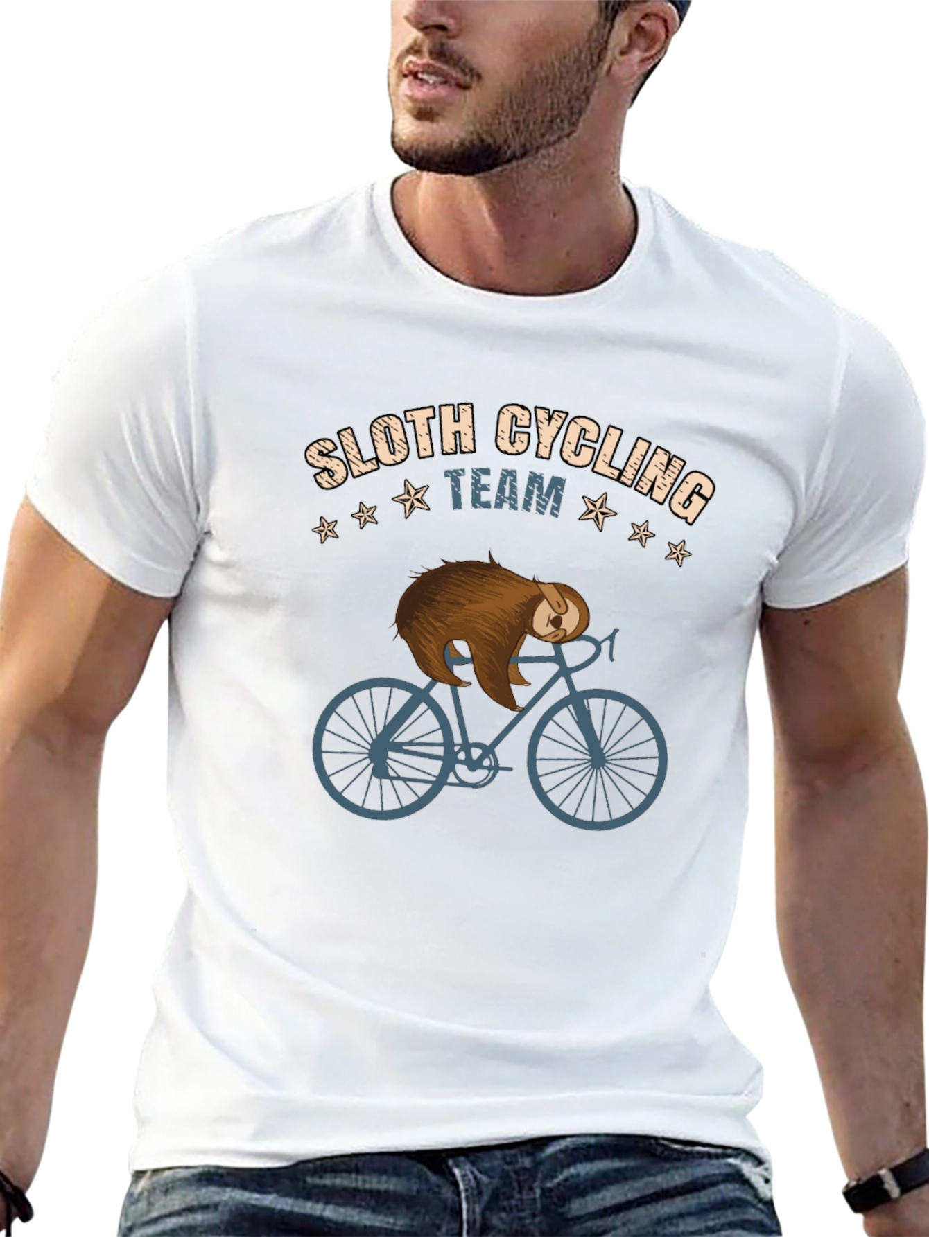 Sloth Cycling Team Graphic T-Shirt