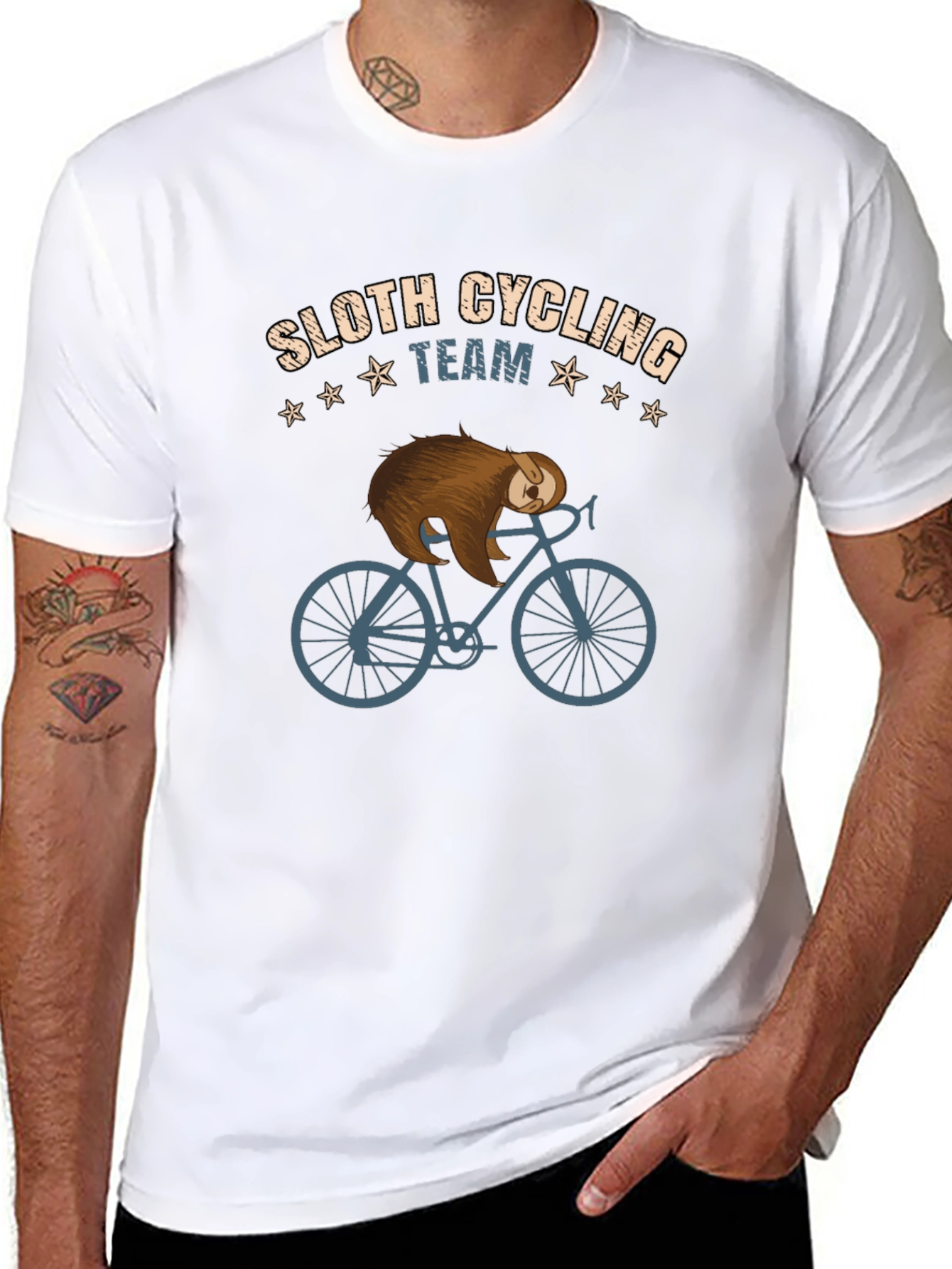 Sloth Cycling Team Graphic T-Shirt