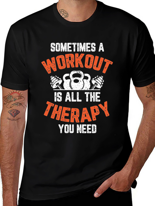 Workout Therapy T-Shirt - Gym Motivation Tee