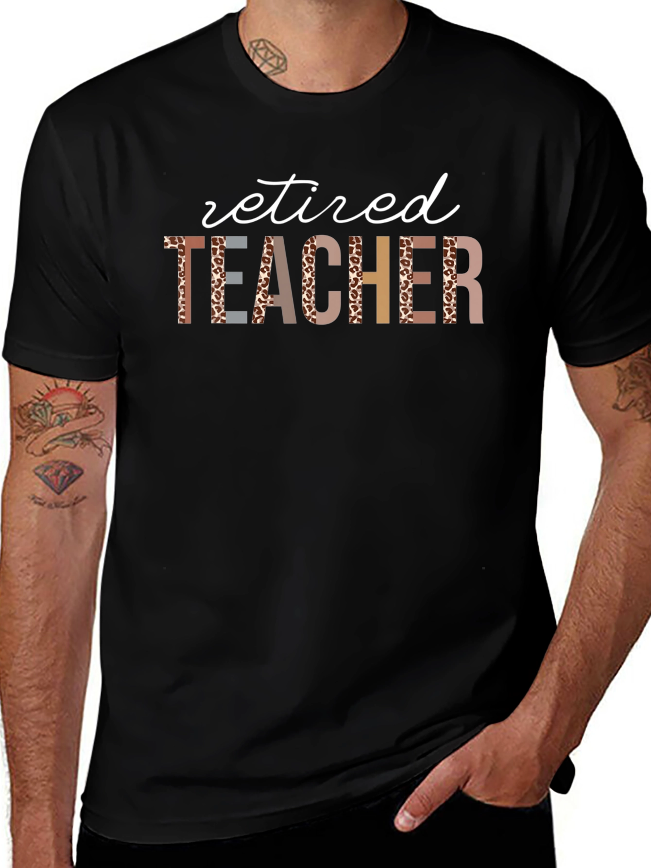 Retired Teacher Novelty Graphic T-Shirt