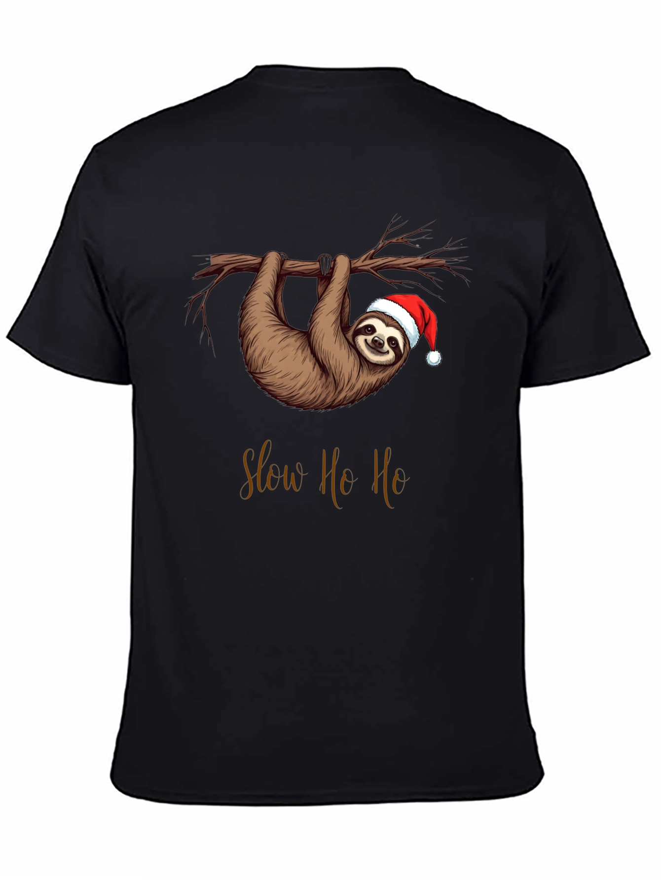 Slow Ho Ho Christmas Sloth T-Shirt