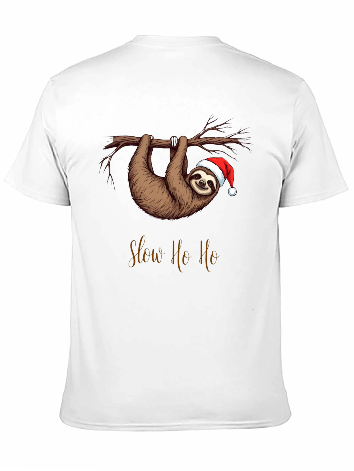 Slow Ho Ho Christmas Sloth T-Shirt