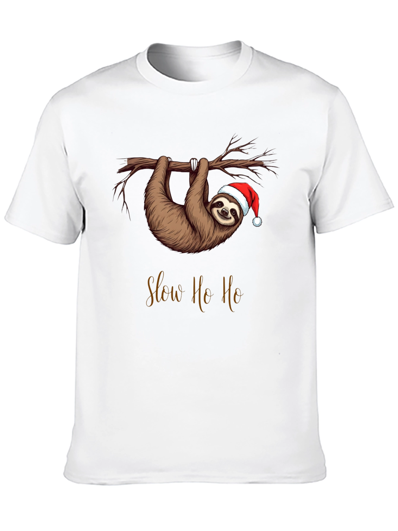 Slow Ho Ho Christmas Sloth T-Shirt