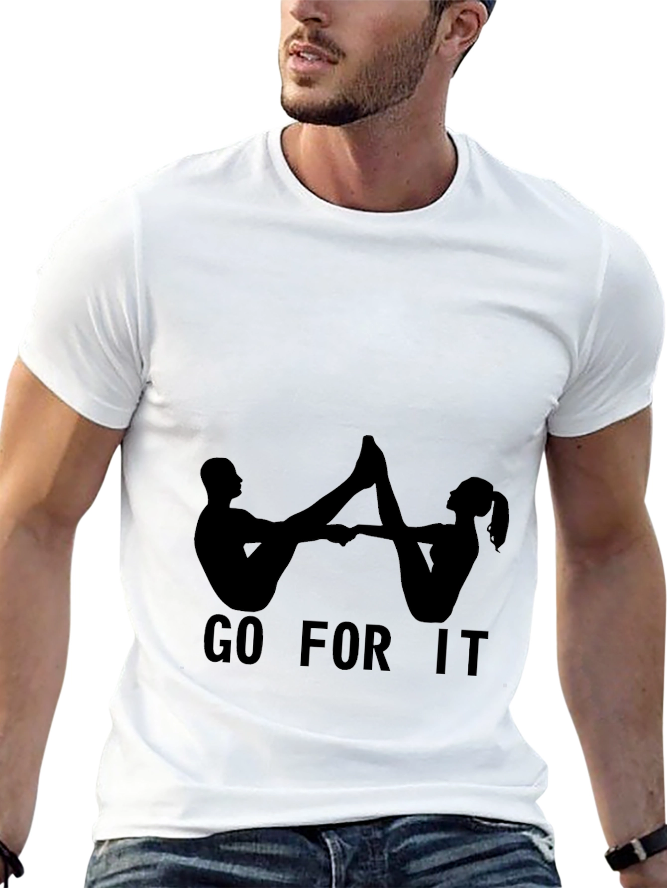 Go For It Black Graphic Tee