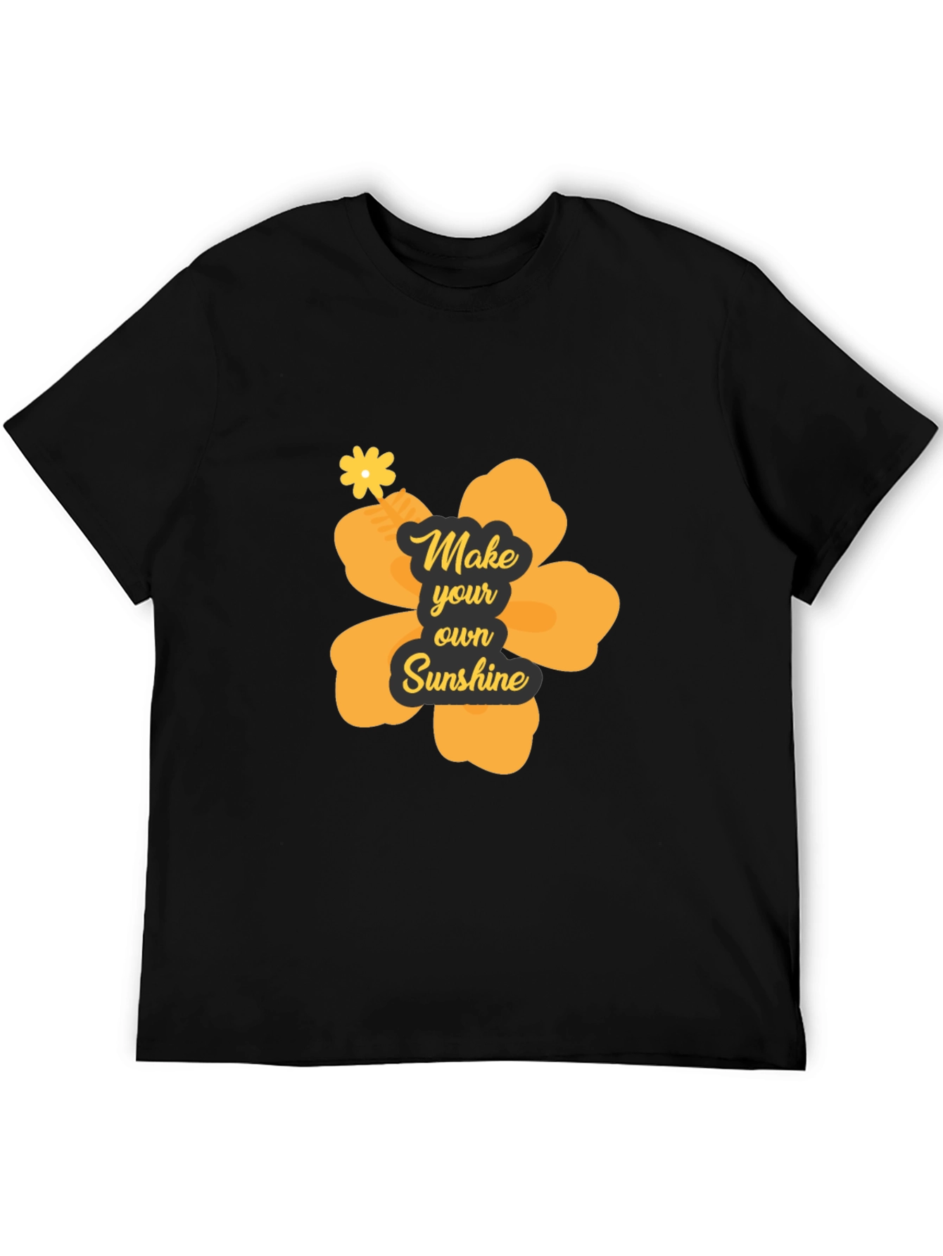 Make Your Own Sunshine Black Graphic T-Shirt