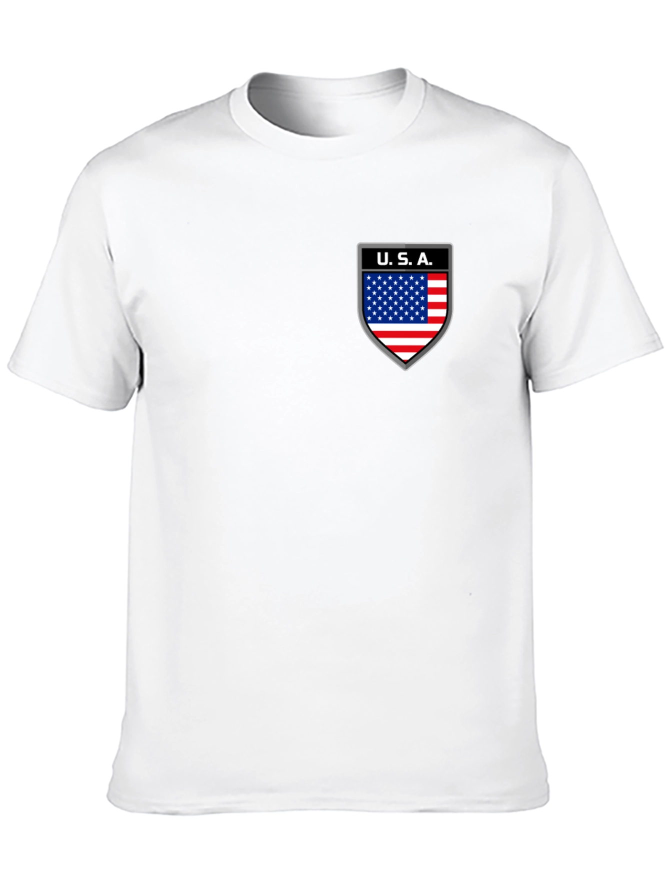 Mens Black USA Shield Graphic T-Shirt