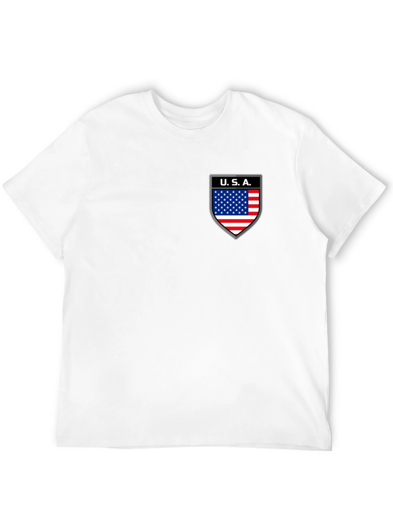 Mens Black USA Shield Graphic T-Shirt