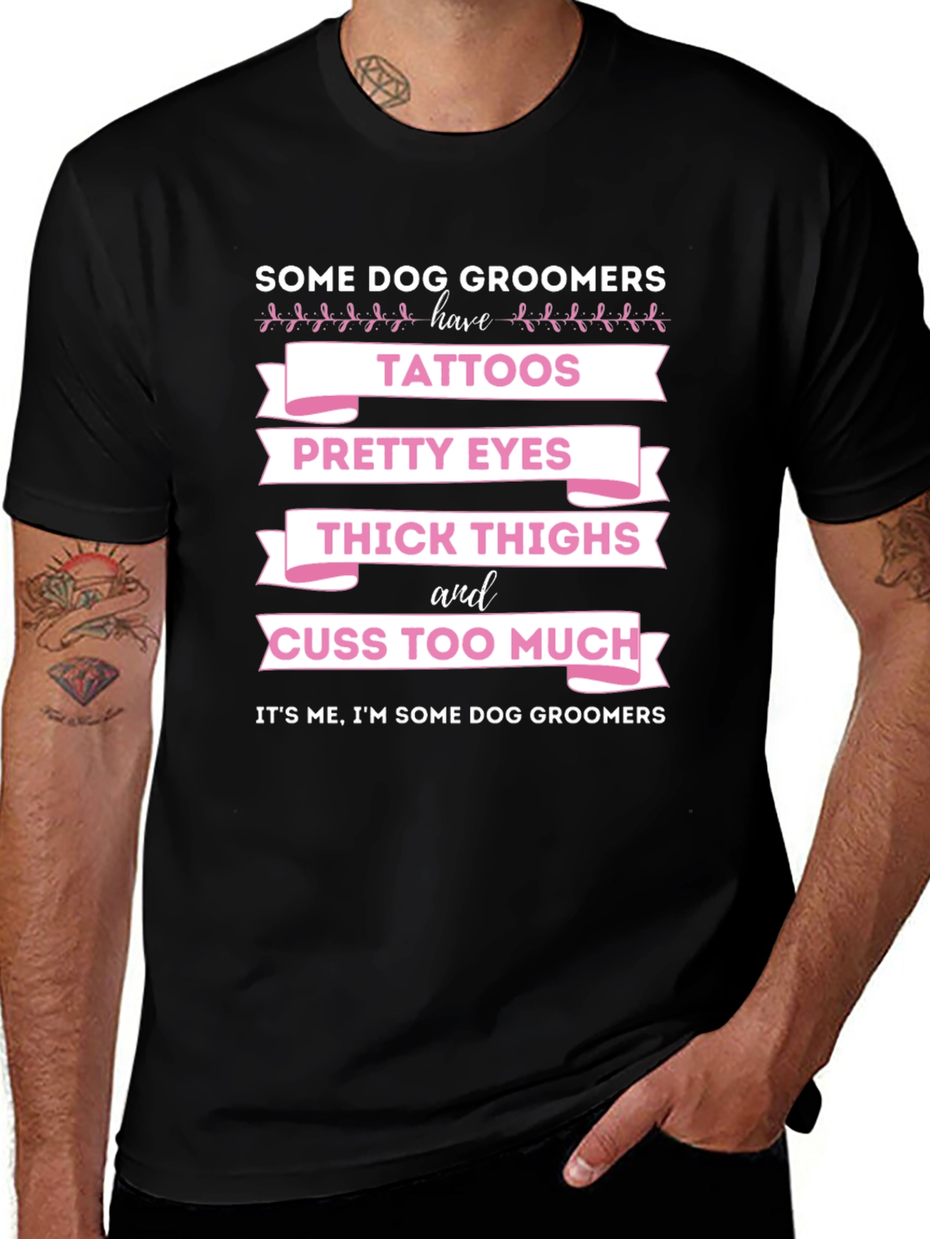 Dog Groomer Tattooed T-Shirt