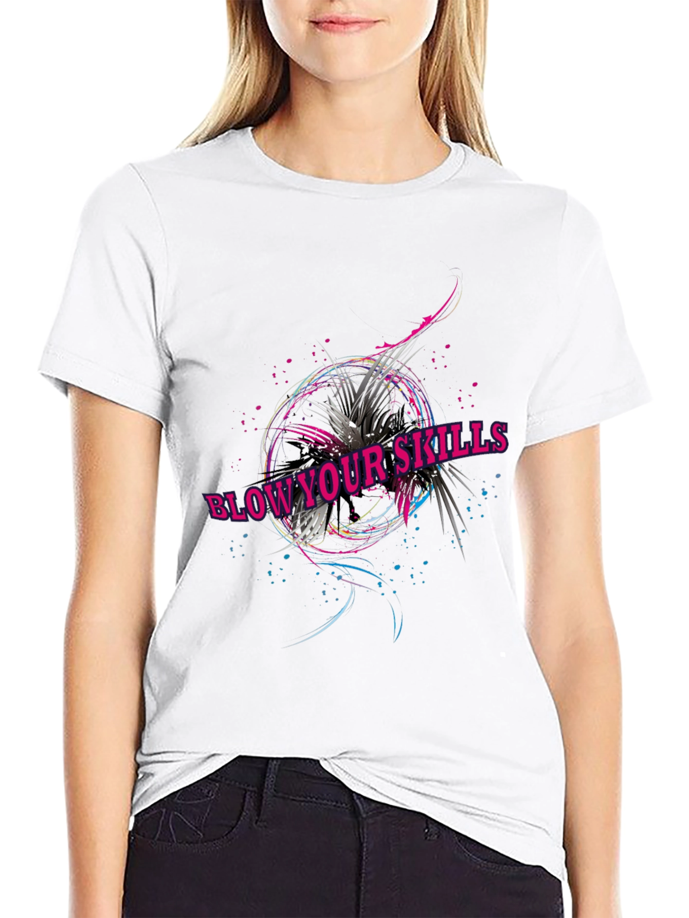 Blow Your Skills T-Shirt - Abstract Graphic Print