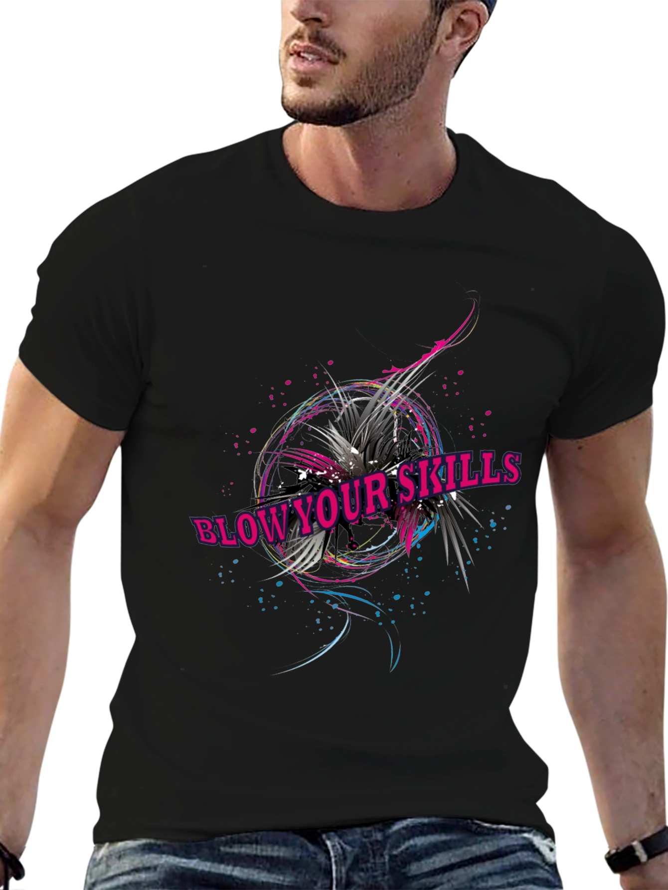 Blow Your Skills T-Shirt - Abstract Graphic Print