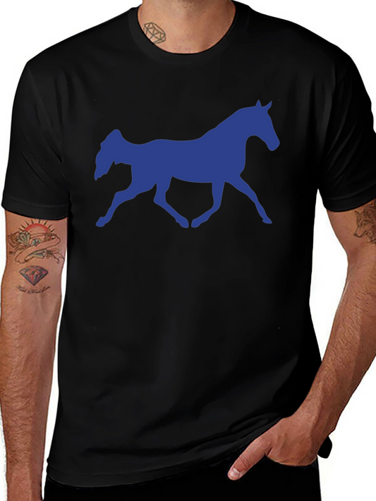 Horse Silhouette Graphic Tee - Black