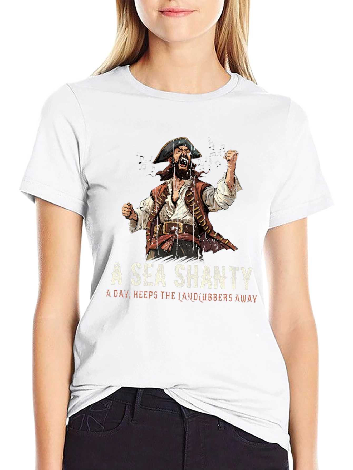 Sea Shanty Graphic T-Shirt - Pirate Design