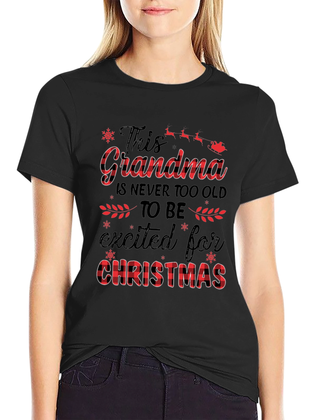 Grandma Christmas T-Shirt - Festive Holiday Apparel