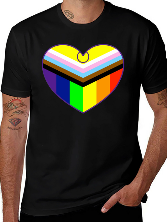 Pride Heart Graphic T-Shirt - Black