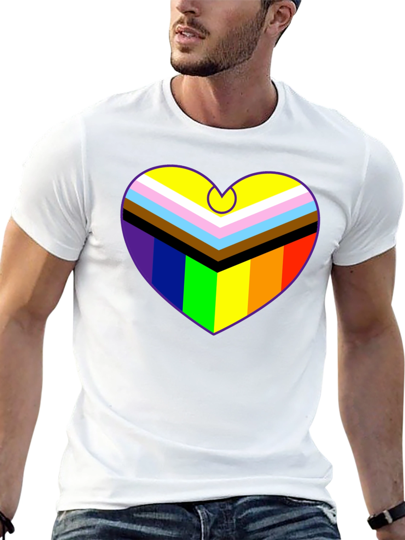 Pride Heart Graphic T-Shirt - Black
